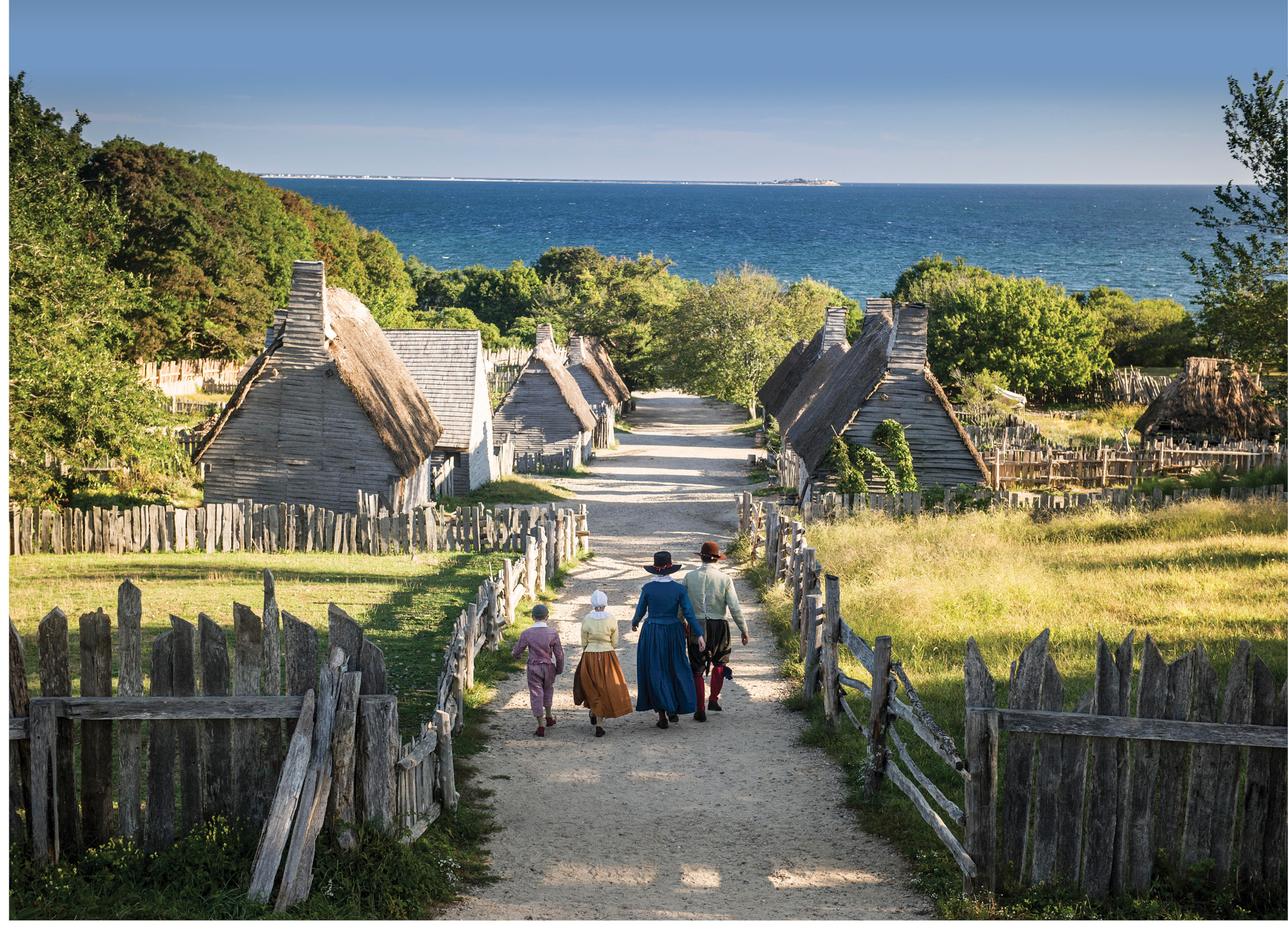 above Overlooking the landscape at Plimoth Plantation, a living-history museum recreating Plymouth Colony in Massachusetts, which helps to tell the Mayflower’s story.