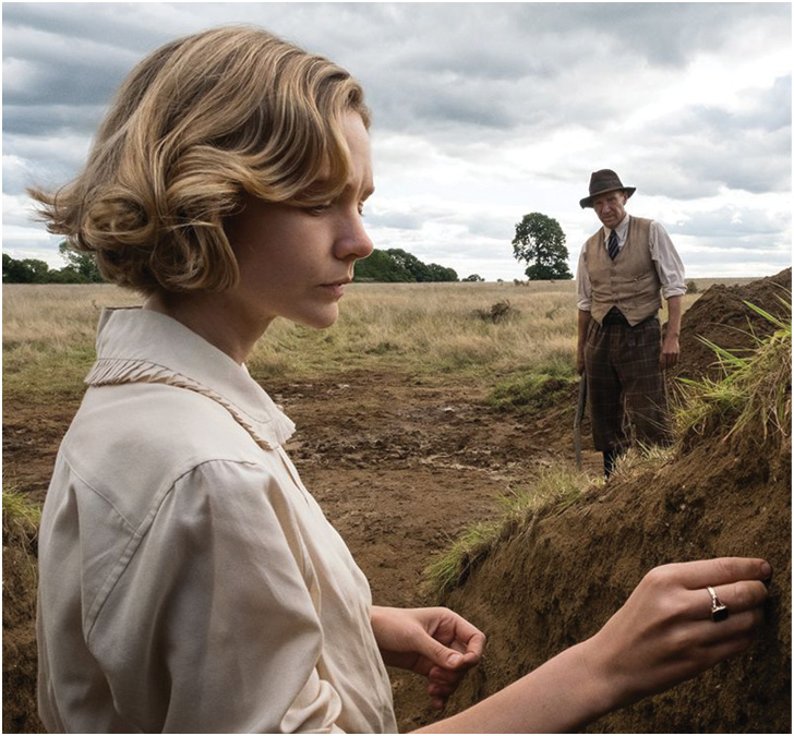 imageS: Sutton Hoo ship; The Dig, Netflix