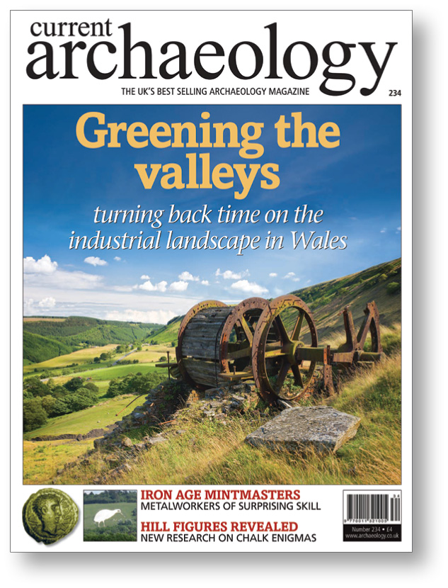 right The cover of CA 234 highlighted work being undertaken to conserve the physical remains of industrial heritage across Blaenau Gwent part of the EU-funded Green Mines Project to promote sustainable tourism in areas affected by mining activities.