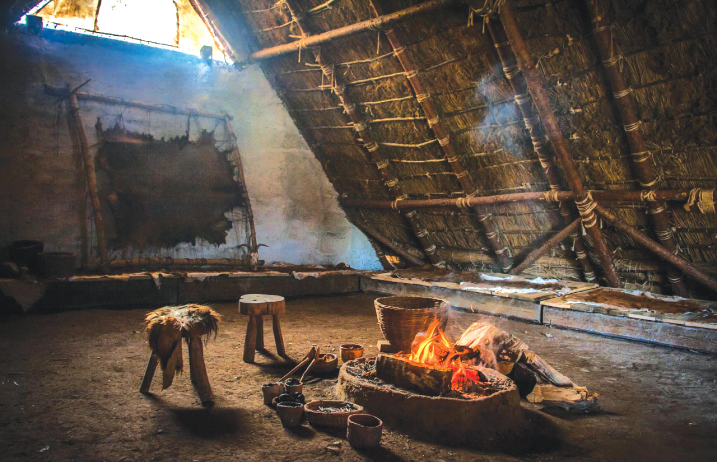 Above The inside of the reconstructed ‘Horton 2’; details are, as far as possible, based on excavated evidence.