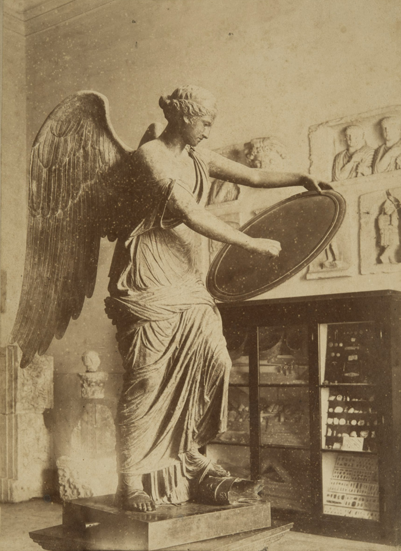 BELOW The Winged Victory in the Museo Patrio, with the added helmet and shield.