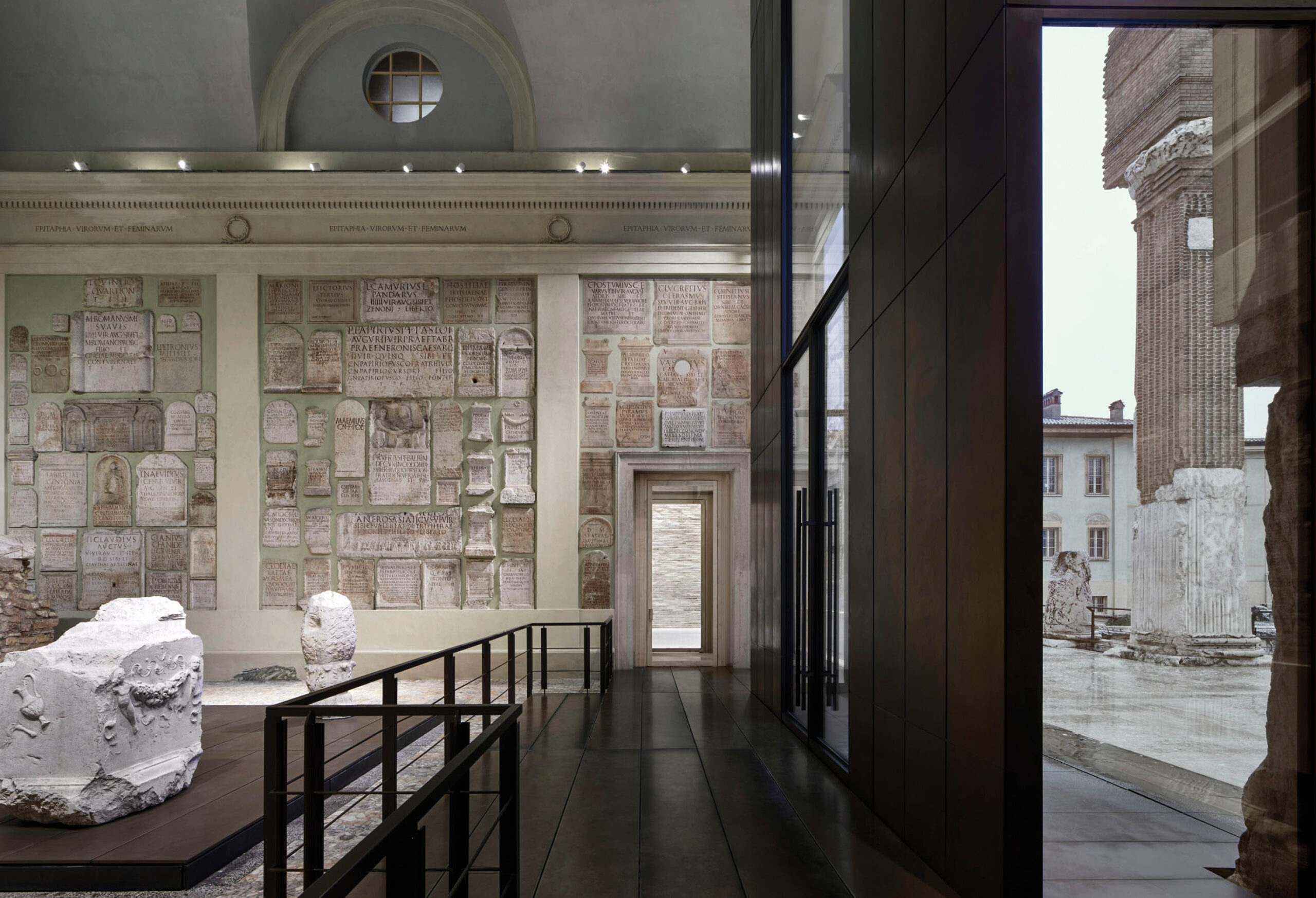 BELOW Inscriptions were mounted on the walls inside the Capitolium in the 19th century.