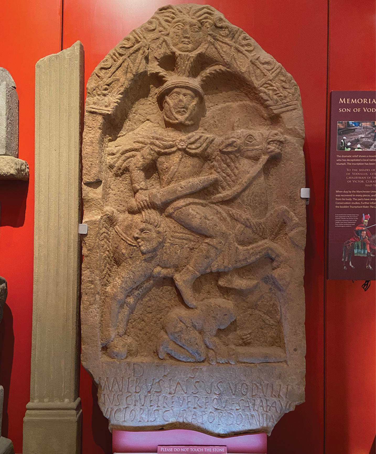 ABOVE This probably 1st-century memorial commemorates Insus, a Roman cavalry officer, and was found in Lancaster. Now housed by Lancaster City Museum, it highlights how hostile Roman encounters with indigenous communities could be.