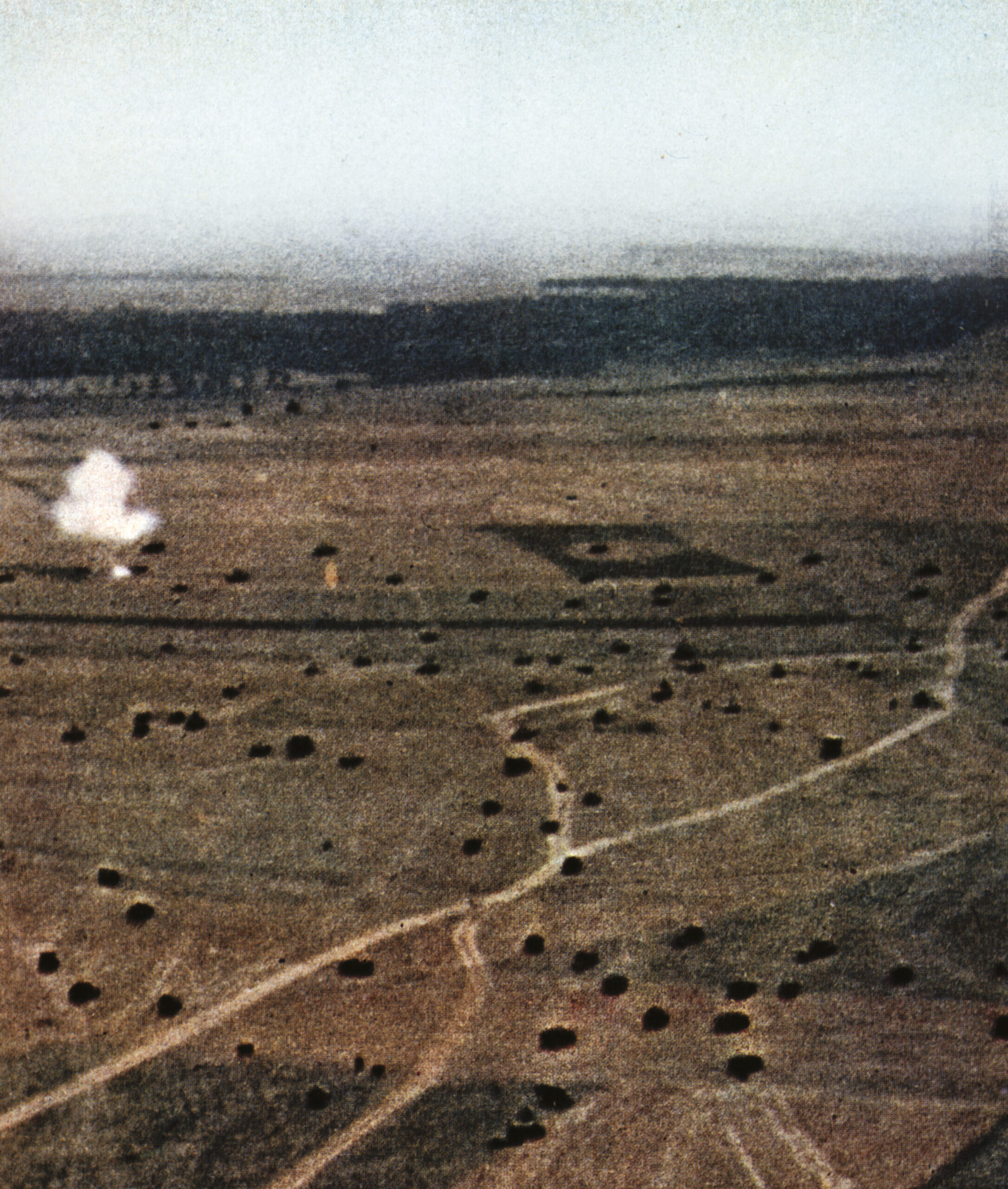 ABOVE A rare aerial colour photo of German armour moving into action on the first morning of the Battle of Kursk.