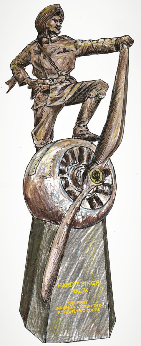 ABOVE A concept drawing of the statue of Malik, due to be unveiled in Southampton in two years’ time.