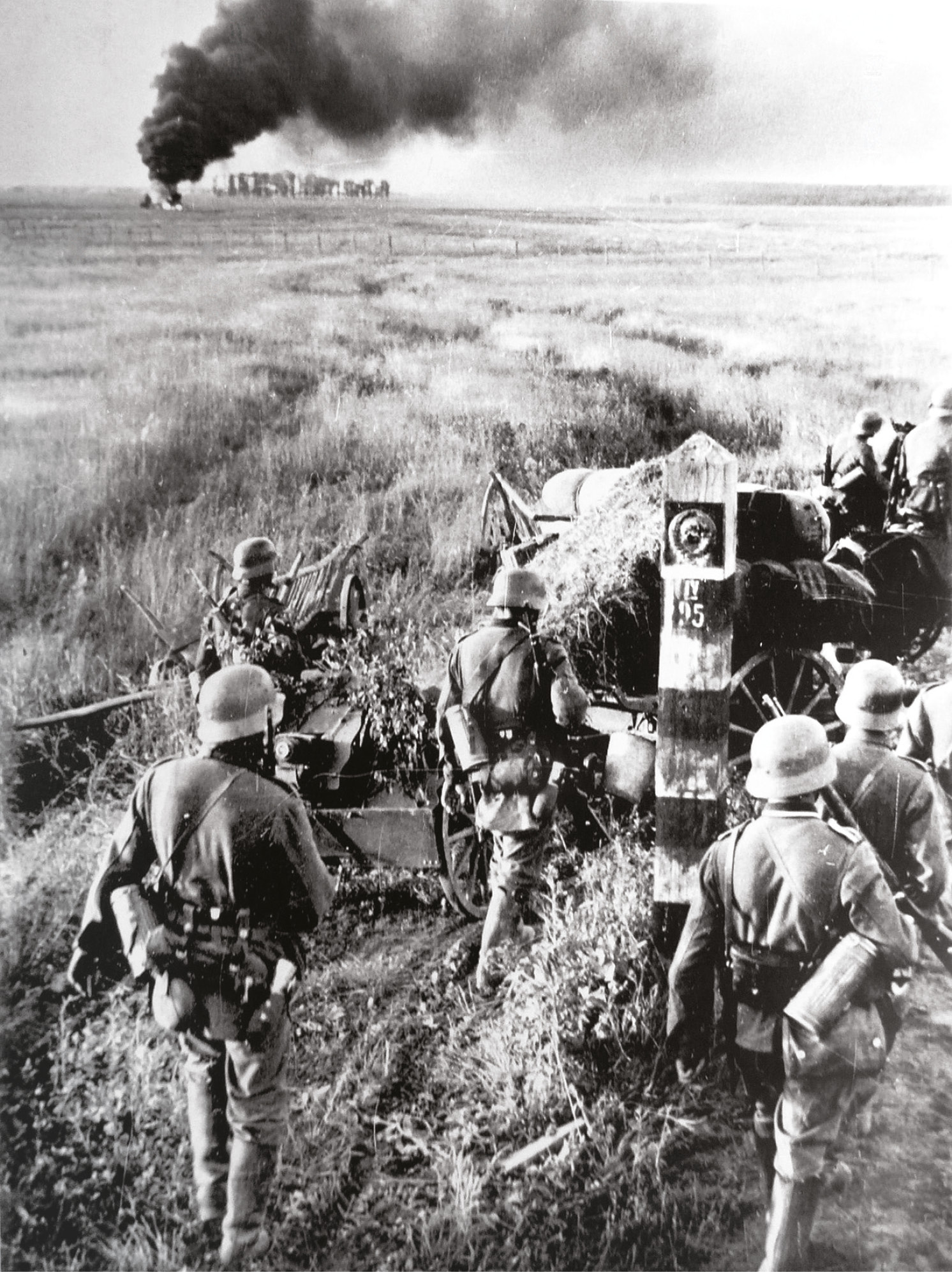 ABOVE German troops cross the Soviet border at the start of Operation Barbarossa.
