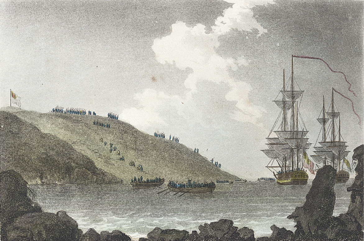 RIGHT Carregwastad, the French landing place.