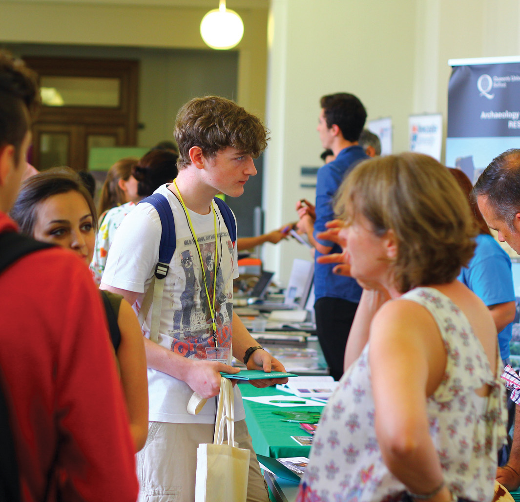 below Many prospective students turned up for the inaugural University Archaeology Day at UCL in June this year.