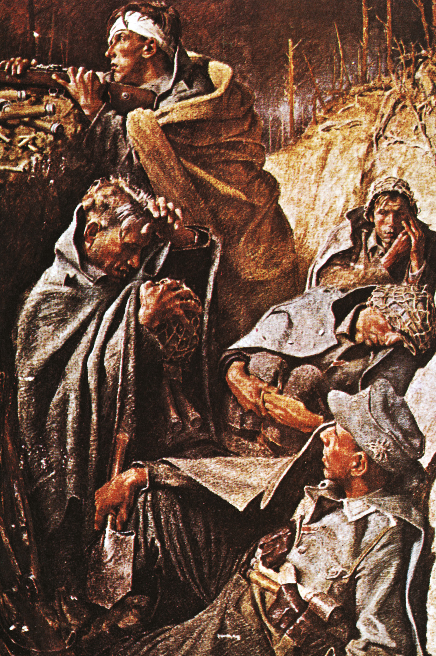right A contemporary war artist's attempt to convey the primeval misery of the struggle at Stalingrad the struggle that perhaps, more than any other, determined the outcome of the Second World War.