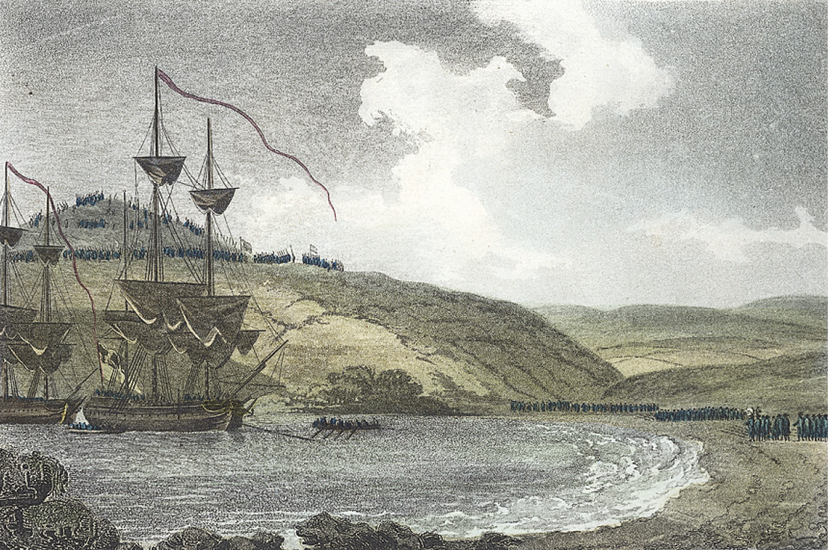 LEFT Goodwick Sands, the place of surrender.