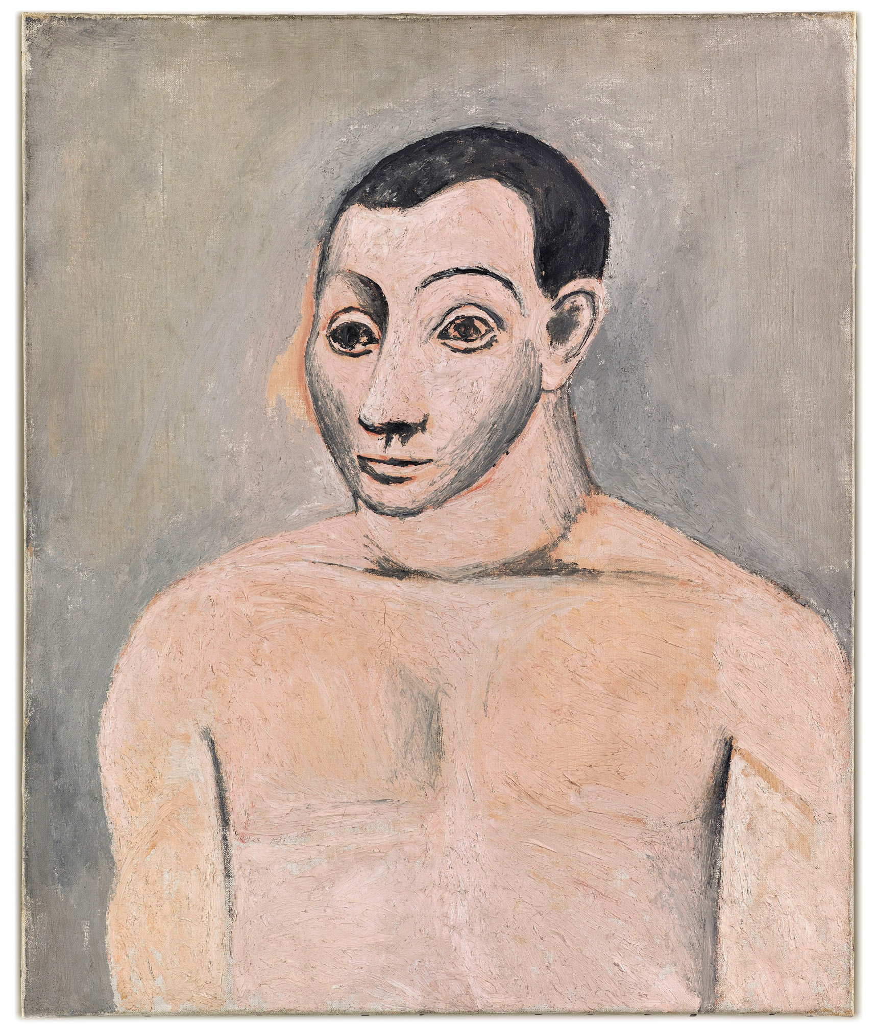 right Pablo Picasso, Self-portrait. Paris, autumn 1906, oil on canvas. Size: 65 x 54cm
