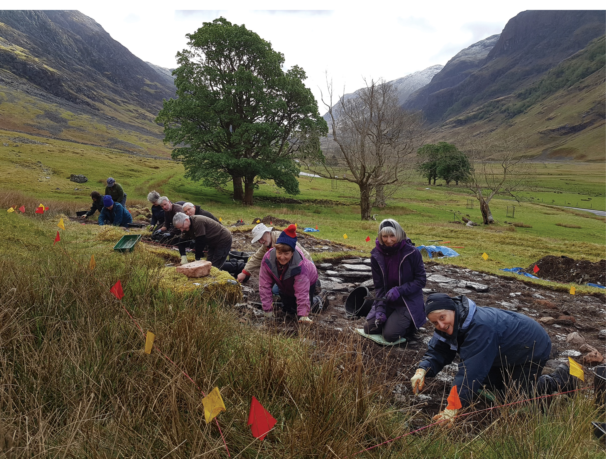 BELOW Archaeological fieldwork at Achtriachtan, Glencoe, is helping to illuminate the history of a Highland village that witnessed tragedy in the 17th century.