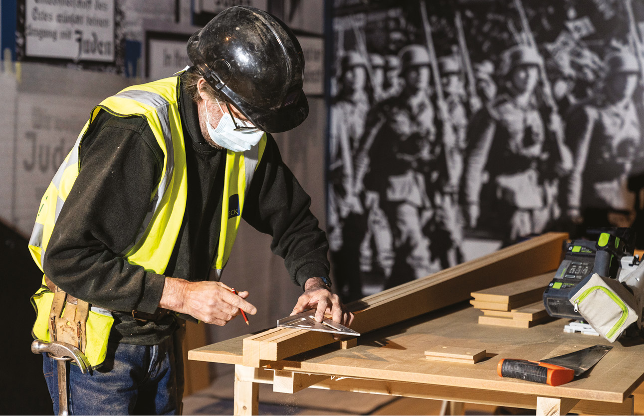 LEFT Work continues on both galleries, ahead of their opening in October 2021.