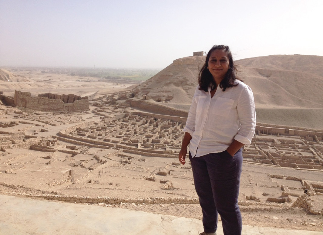 above TV archaeology also took Raksha to Egypt. ‘I never imagined I would get to see the items from Tutankhamun’s tomb up close and personal,’ she said.