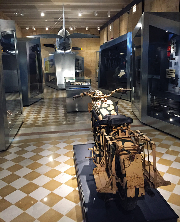 above In the National War Museum: Faith and other important World War II artefacts.