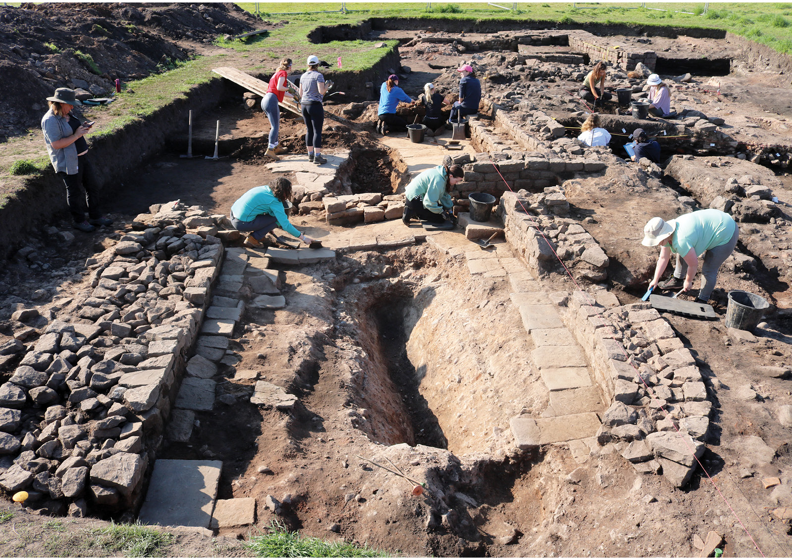 ABOVE Current Archaeology visited Birdoswald in early August, as the project’s initial investigation outside the fort was coming to an end.