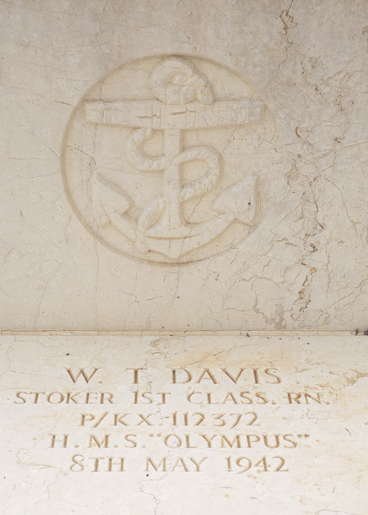 right Detail of the grave of the ten submariners whose bodies were recovered.