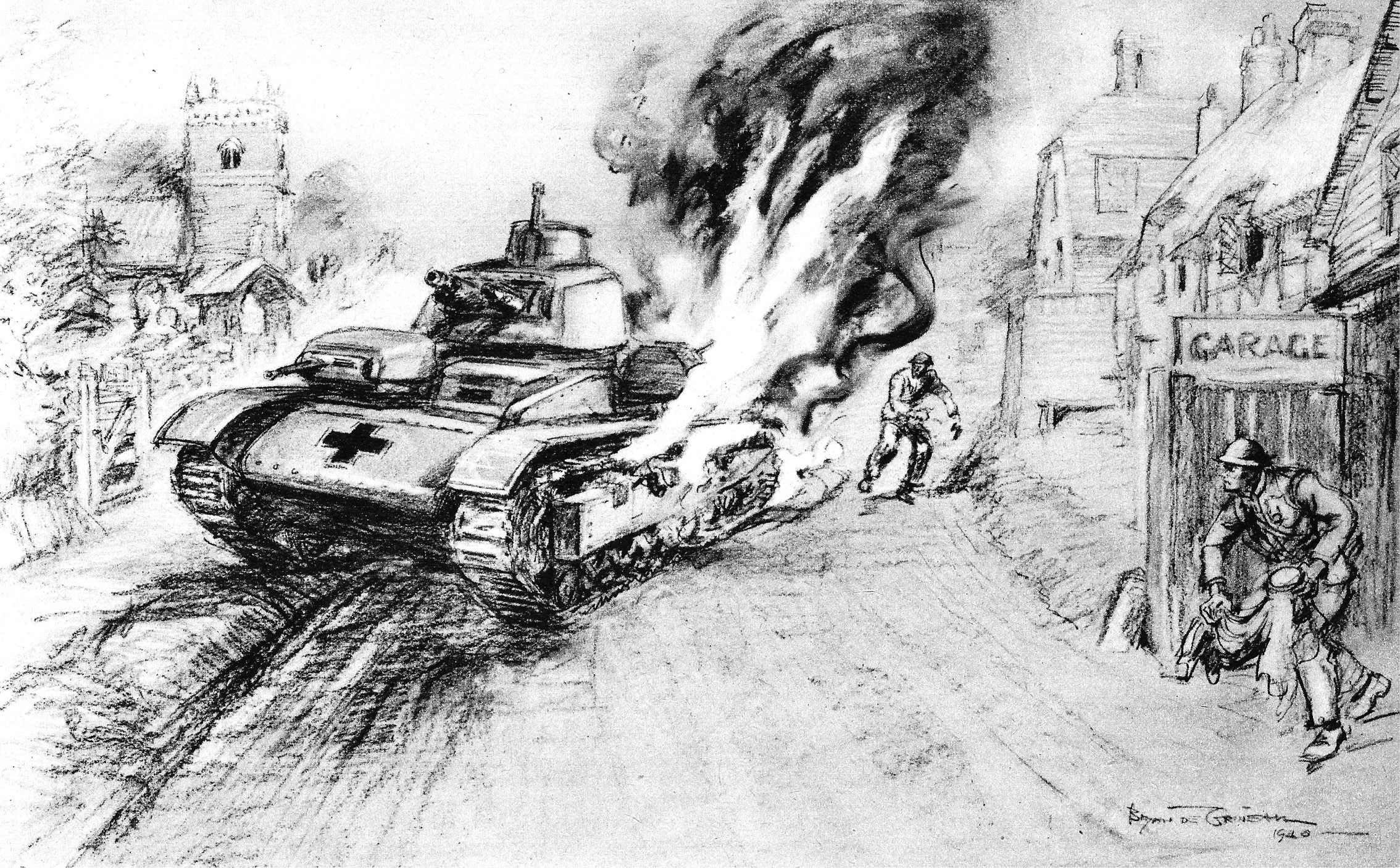 ABOVE The Home Guard attacks a German tank with Molotov cocktails. Picture Post liked the idea. Churchill did not. Ironside was sacked for his ‘amateurish’ improvisations.