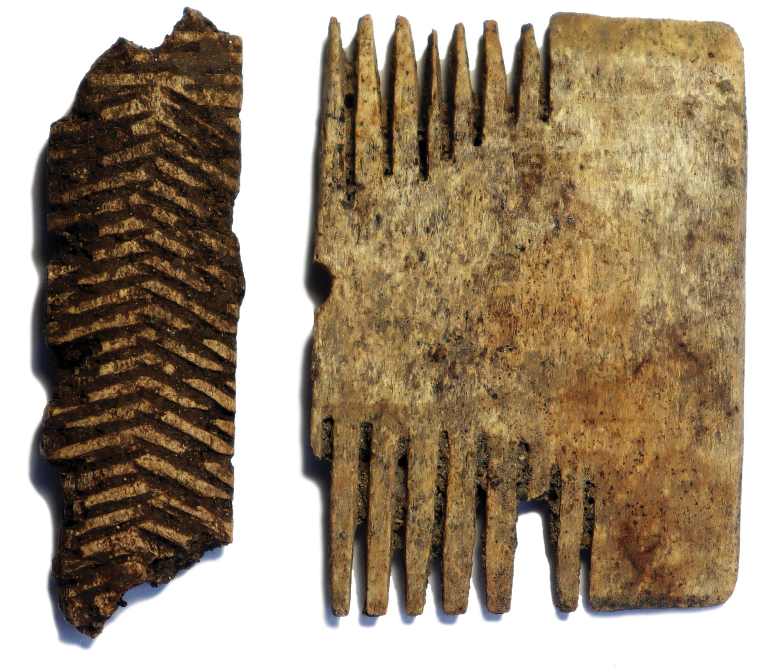 left The Cookham investigations were intended as a preliminary evaluation of the site, but they have already revealed a significant number of artefacts to shed light on life in the early medieval settlement, including personal items like combs.