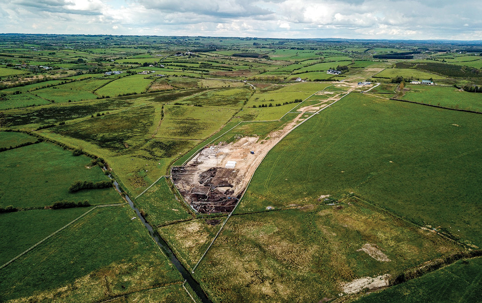BELOW An aerial view of the excavation.