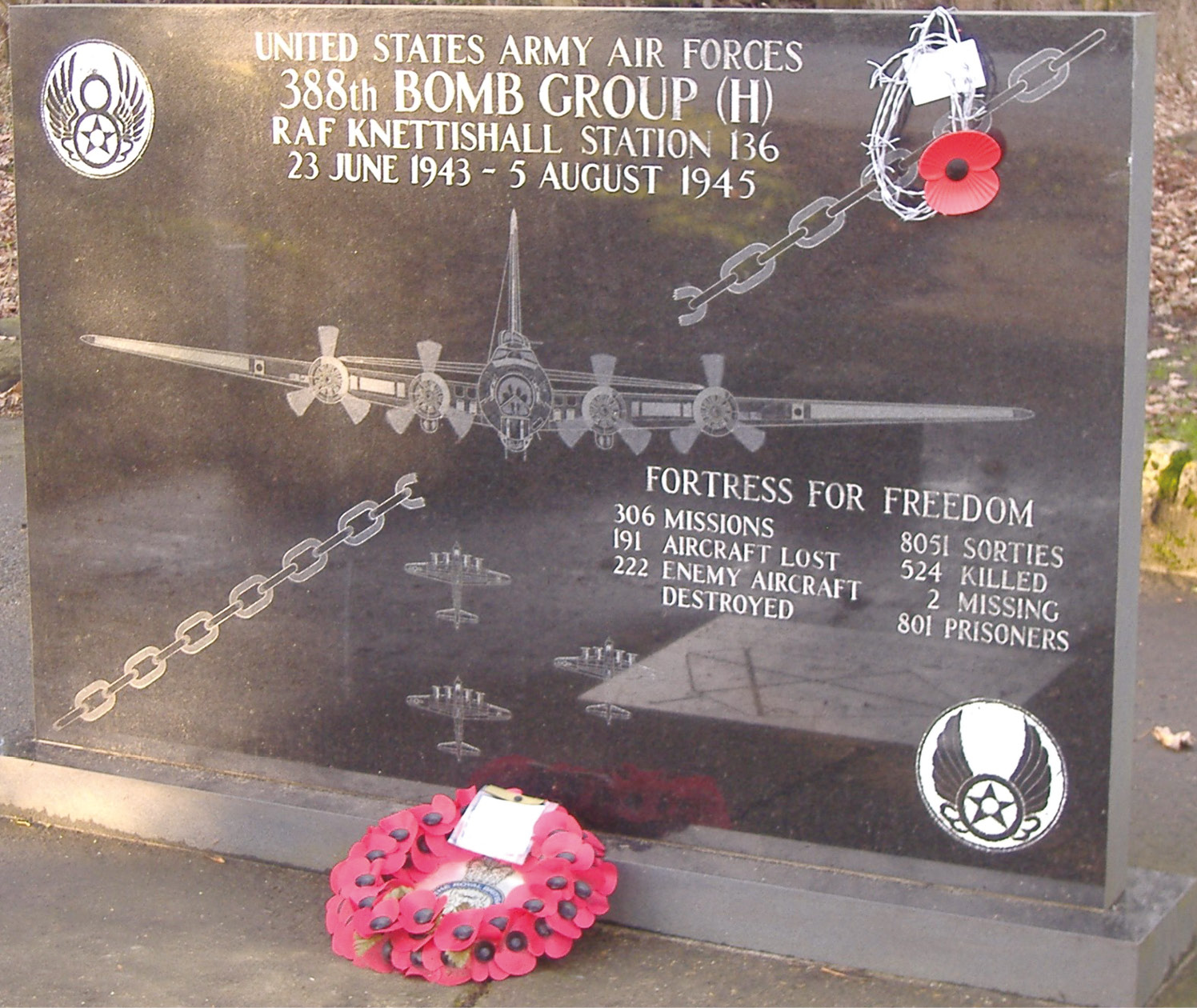 388th Bomb Group Memorial, Knettishall.