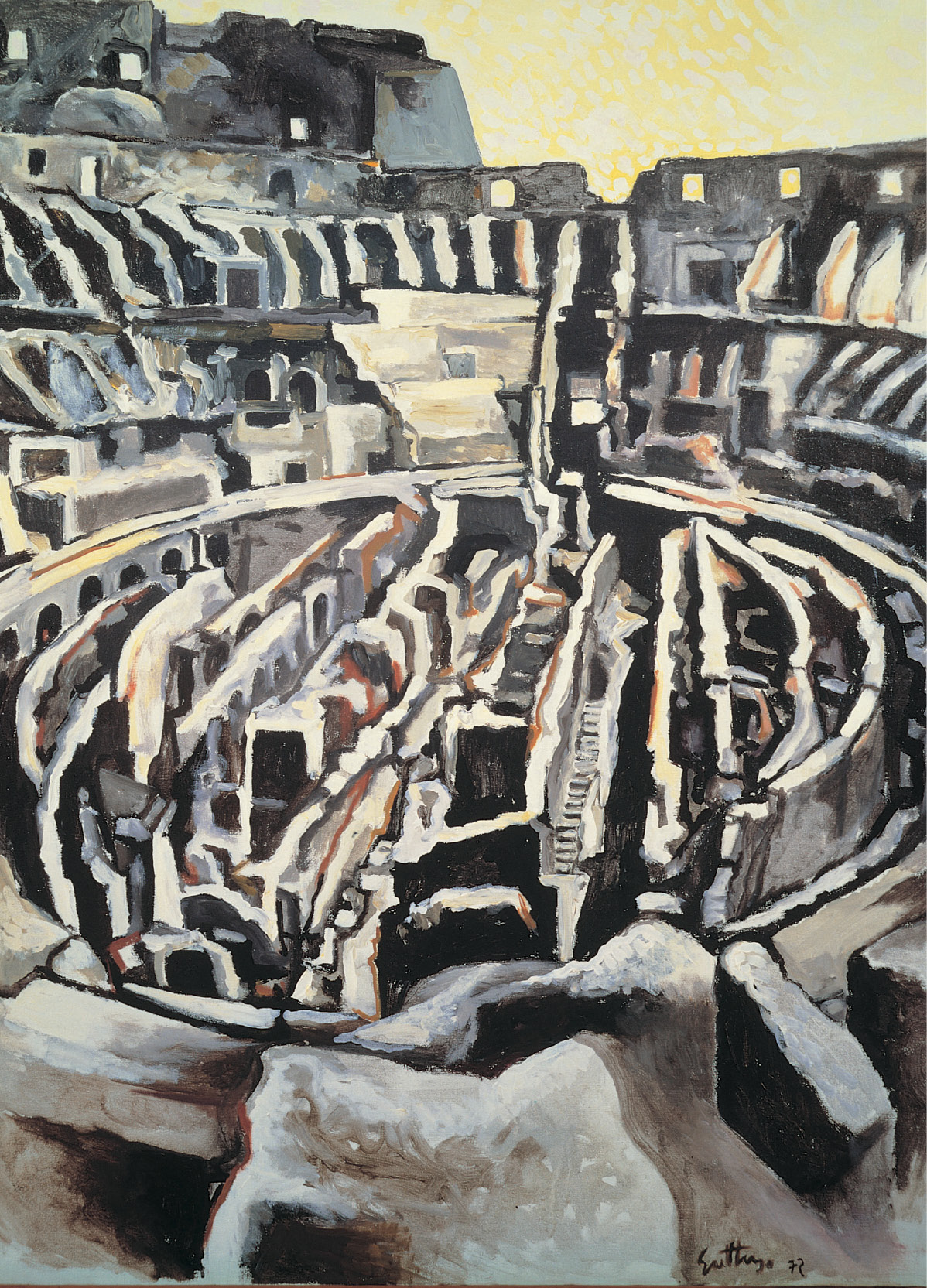1. Colosseo, 1972, by Renato Guttuso (1911 87), oil on canvas. 130cm x 100cm. Pinacoteca Civica, Palazzo Pianettii, Jesi.