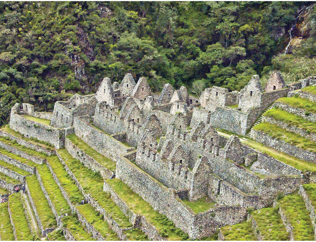 BELOW Wiñay Wayna, on the Inca Trail, discovered by a team led by Tello.