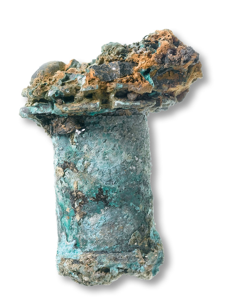 above Raining finds: among the many items relating to local industry that were recovered from the site were copper-alloy and bone fragments from 19th-century umbrella production.