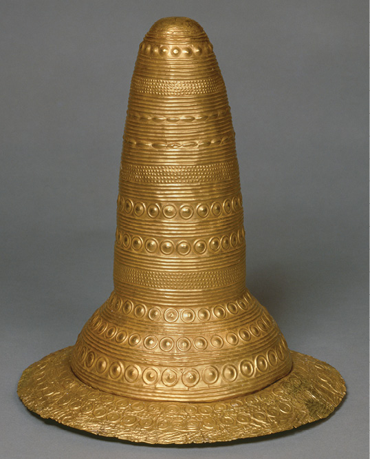 left The Schifferstadt gold hat, c.1600 BC, found in Germany.