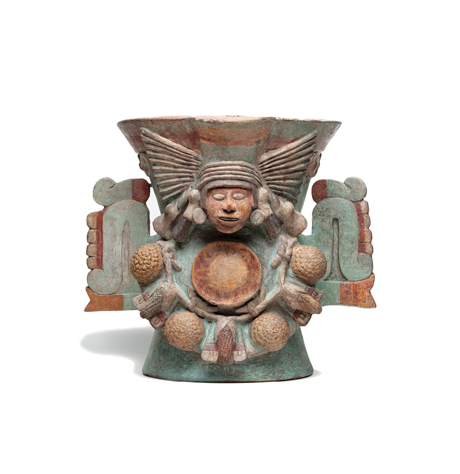 LEFT Offerings and ritual sacrifices to the gods were an important part of Mexica culture, reflected in objects like this incense burner depicting the goddess Chalchiuhtlicue.