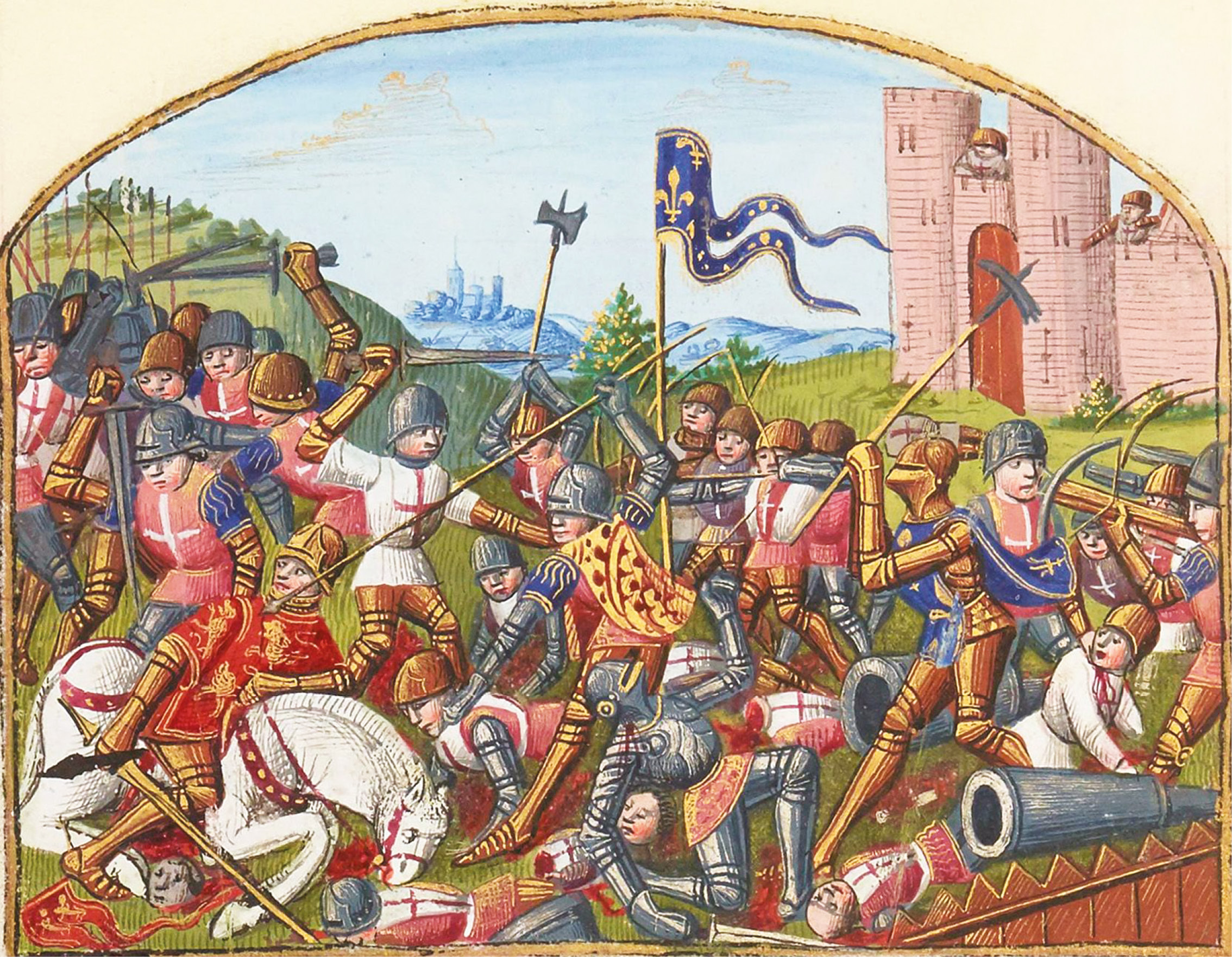 ABOVE The death of John Talbot at the Battle of Castillon.