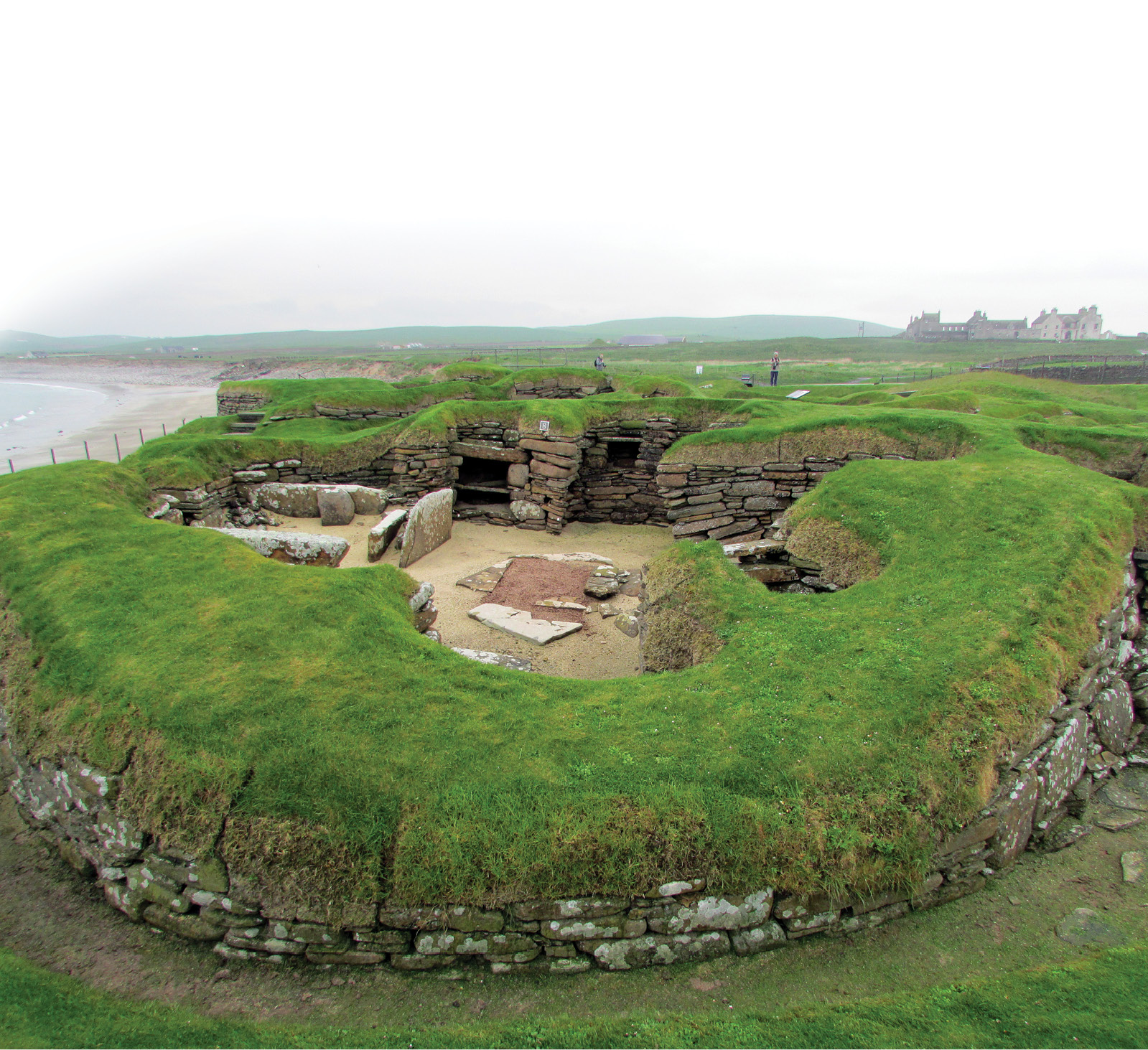 below The Neolithic heralded the construction of permanent dwellings, including substantial stone buildings like those at Skara Brae in Orkney.