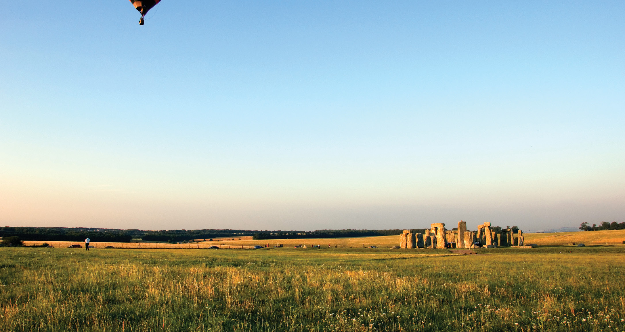 above The Royal Engineers’ balloon, Sapper IV, flies over Stonehenge on 24 July 2006 to commemorate the first ever aerial photographs of the monument, taken a century earlier from a tethered balloon by 2nd Lieutenant P H Sharpe.