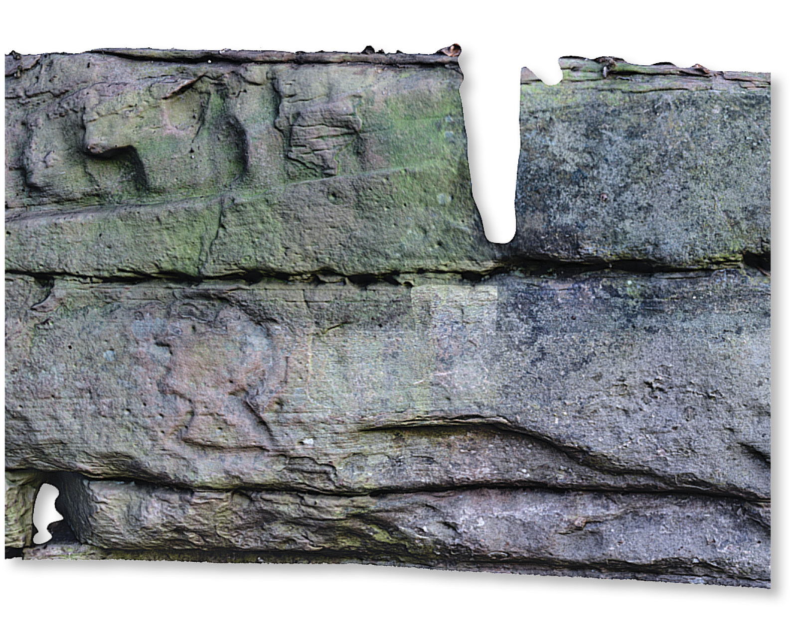 below A short distance above the ‘Mercatius’ inscription with the rare dating evidence, the bust of a man has been carved in shallow relief.