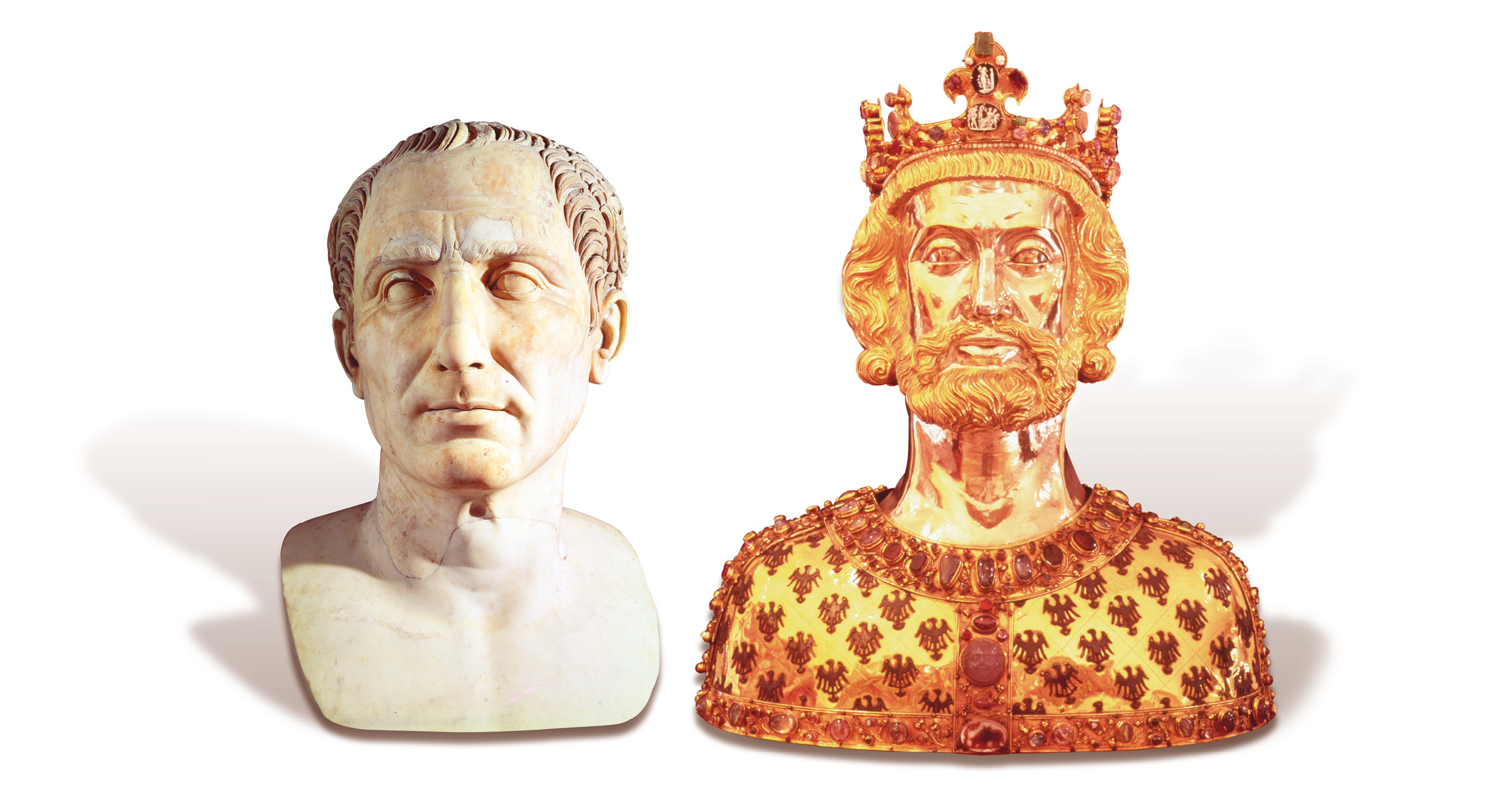Far left Julius Caesar ‘the greatest Roman of them all’ personifies the murderous violence that characterised the Roman Empire in the 1st century BC, when it was expanding faster than ever before, to achieve dominance over the Mediterranean basin and much of continental Europe. Yet, in the perspective of history’s longue durée, the Roman Empire was but an interlude unstable and unsustainable, for it defied the logic of Europe’s distinctive geography.
