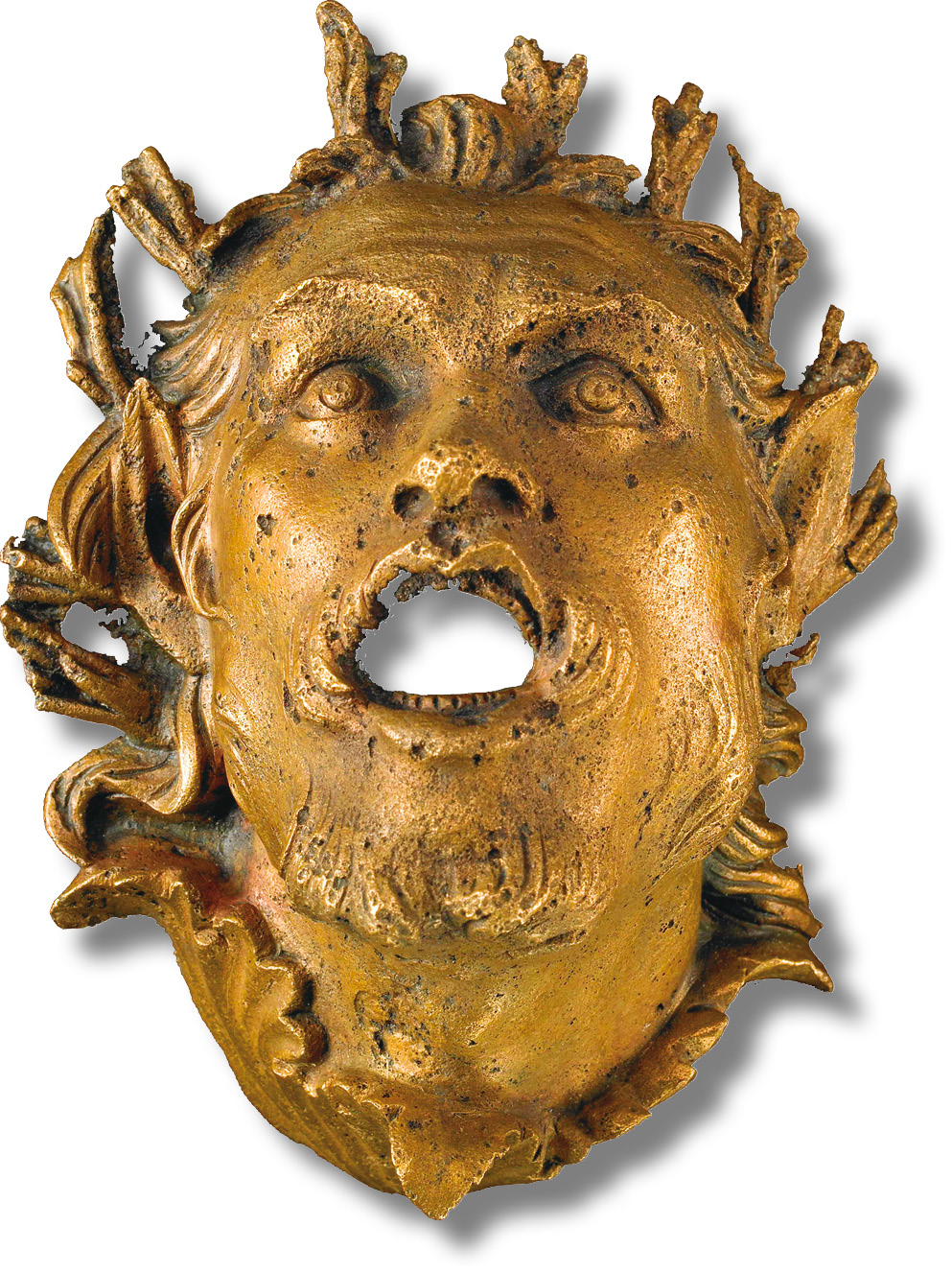 above Appliqué of a Pan: bronze, second half of the 2nd century BC, probably imported from Asia Minor.