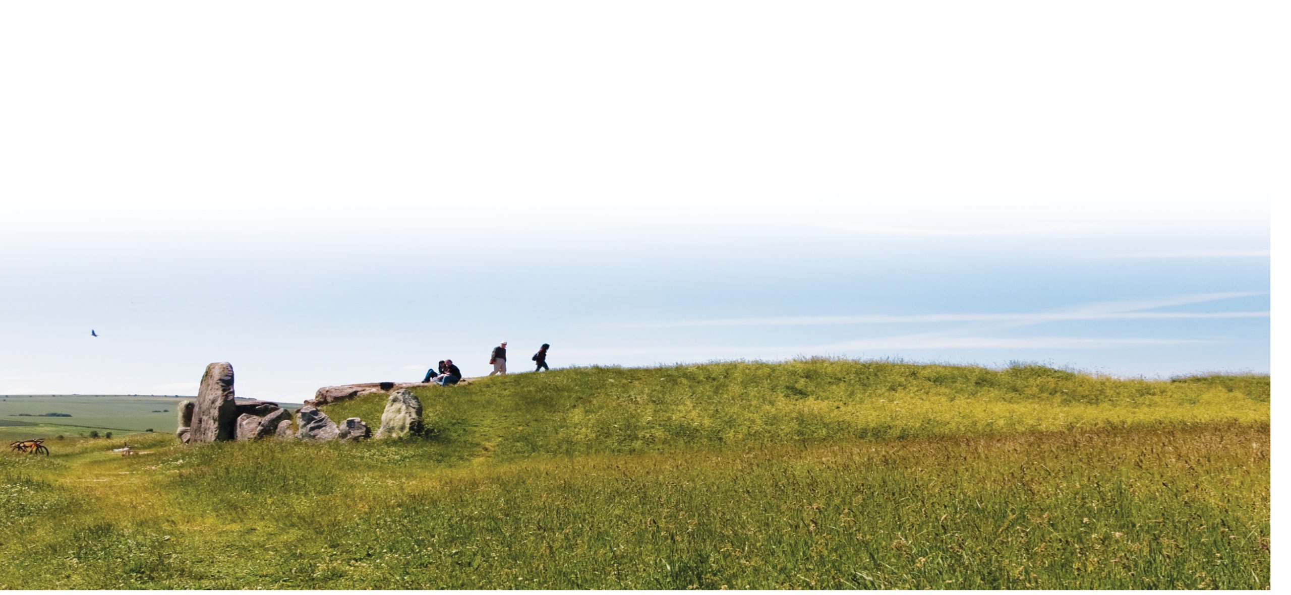 BELOW West Kennet long barrow, in Wiltshire. Long barrows are now thought to represent the first phase of Neolithic monument-building in southern England. They perhaps served as a territorial marker