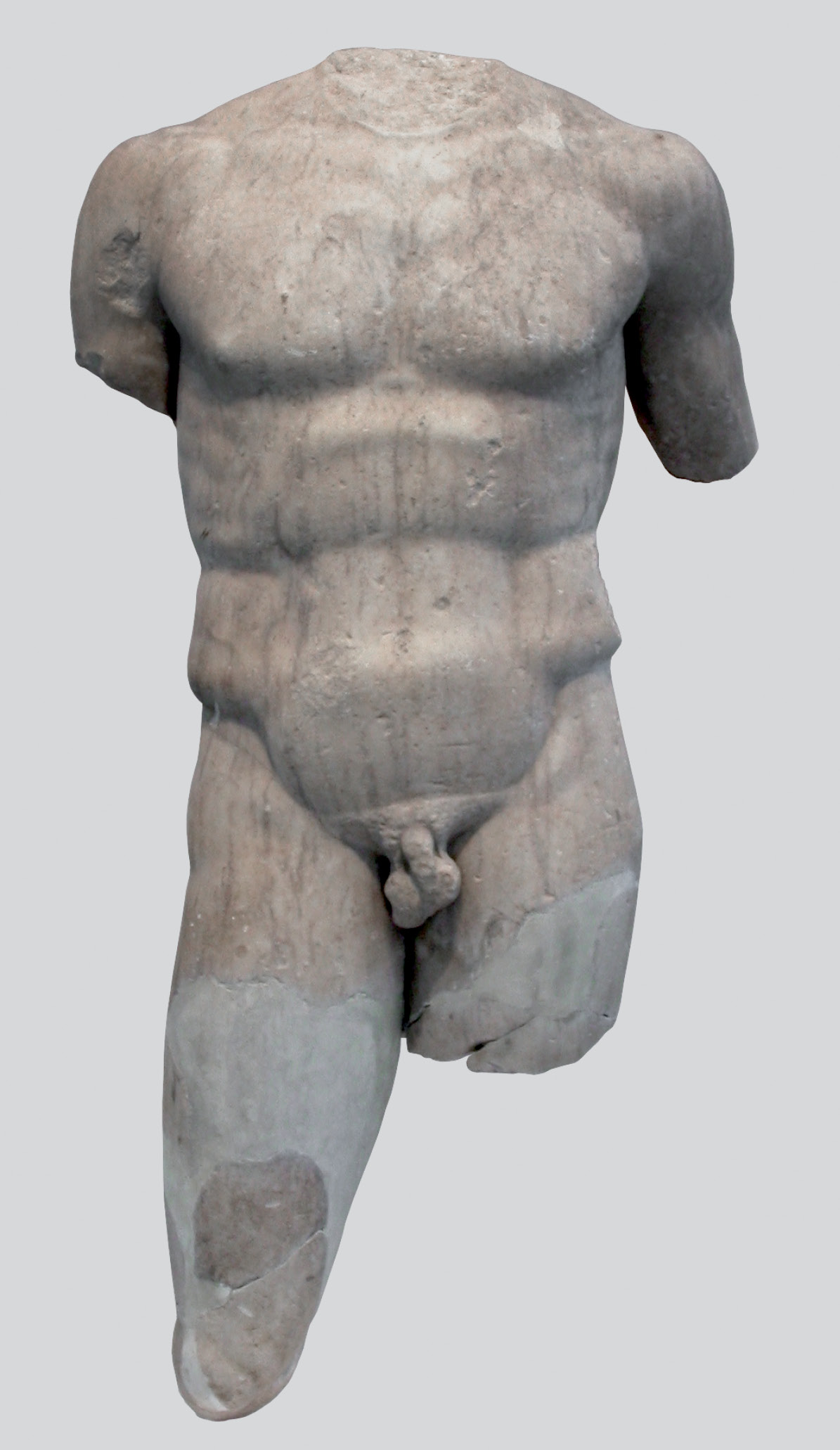 ABOVE LEFT Torso of a male athlete at the Museum of the History of the Ancient Olympic Games. The marble Roman sculpture is a copy of a Greek original, probably c.450 BC. Size: 2.55m tall (when restored)