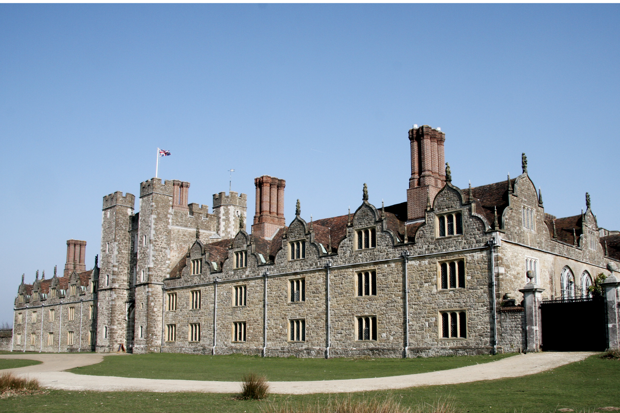 above The stately home of Knole, in Sevenoaks, Kent.