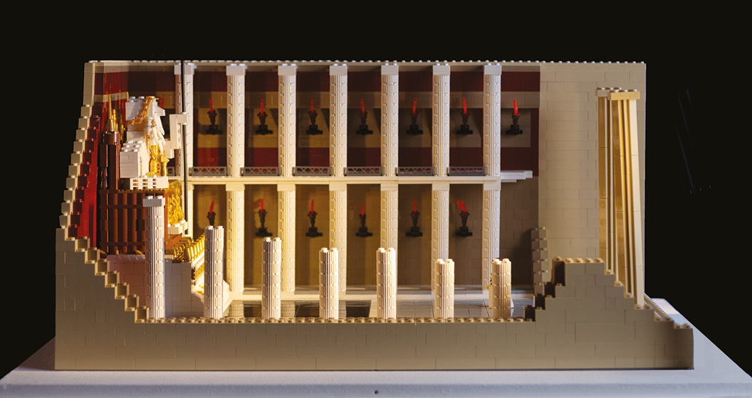 BELOW & INSET The Temple of Zeus at Olympia, rendered in LEGO.