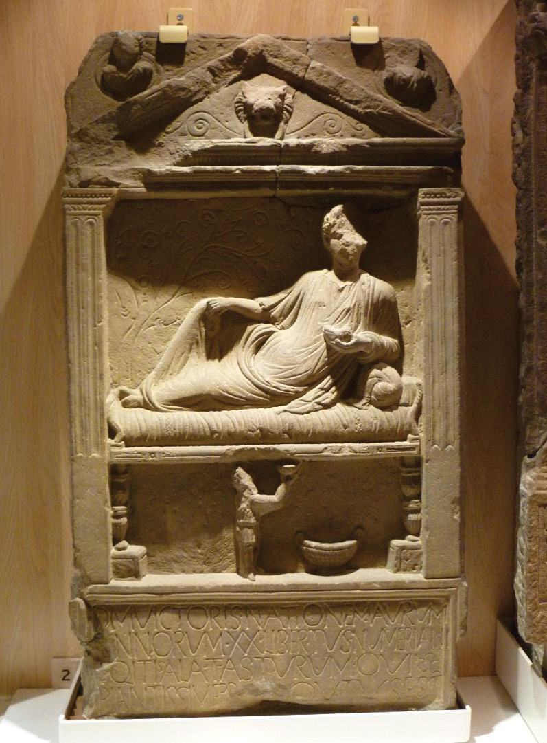 ABOVE RIGHT The tombstone of Victor, a former slave from North Africa, was found at the Roman fort of Arbeia in South Shields.