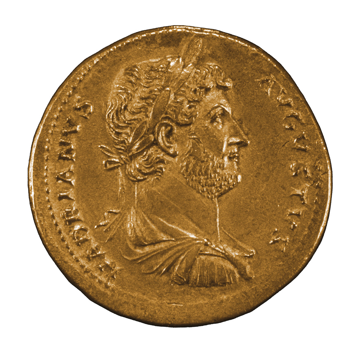 RIGHT When did Hadrian’s ambitious frontier fortifications begin, and was there any kind of dedication ceremony to commemorate the construction? This coin depicting the emperor was minted in AD 129/130.