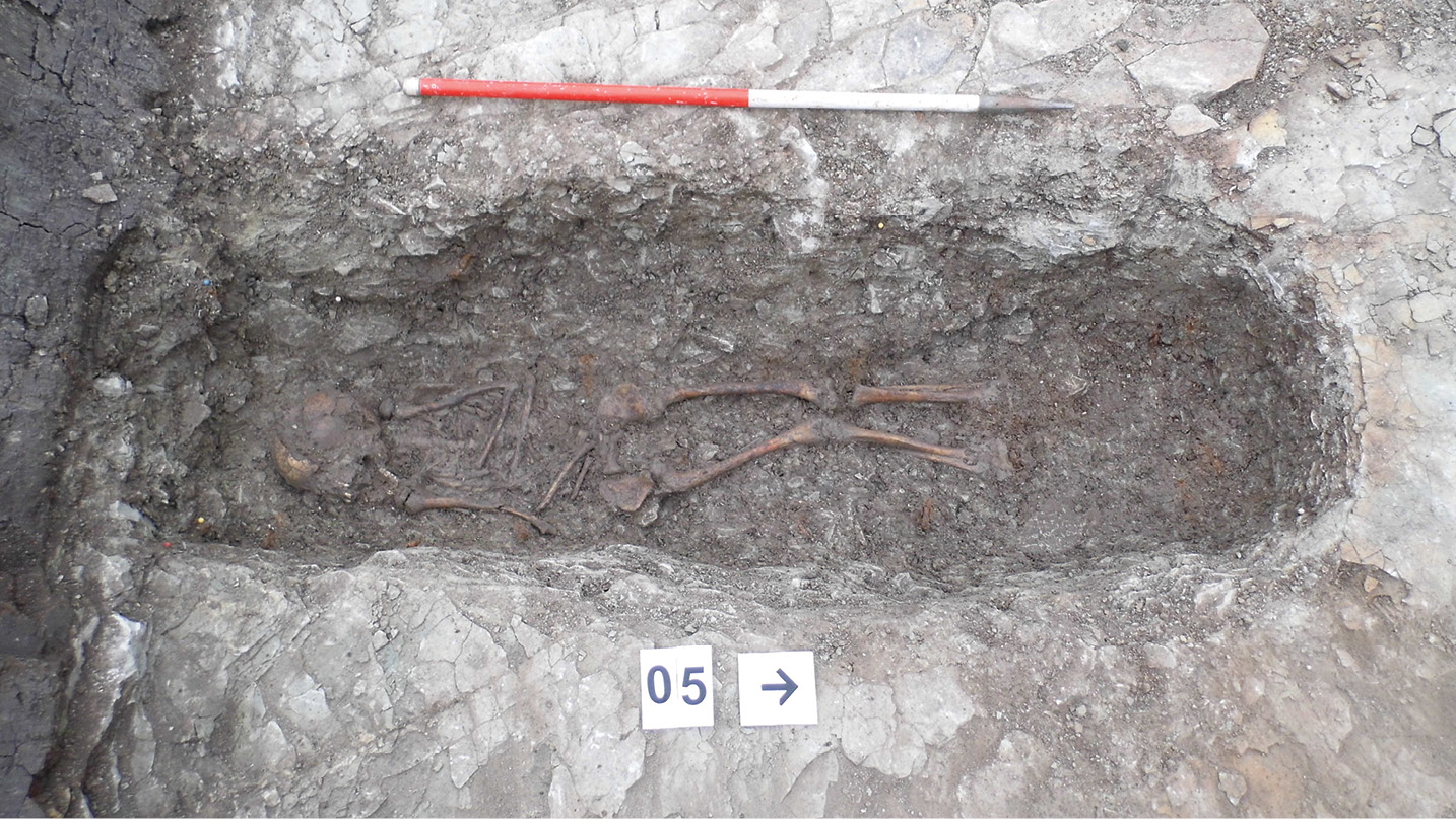 ABOVE This child was buried at Western Road and may have had African ancestry.