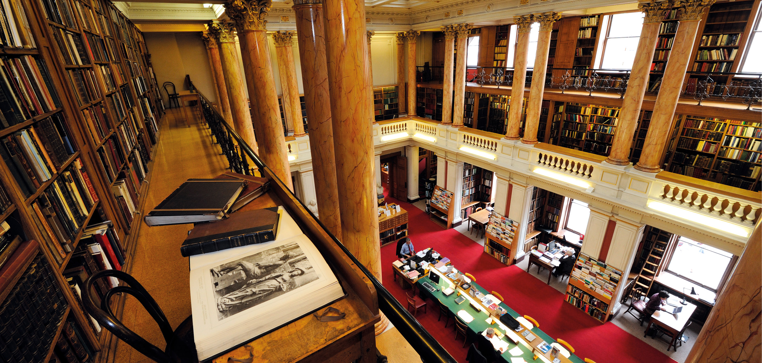 Above The Society of Antiquaries of London’s library, in Burlington House, Piccadilly.