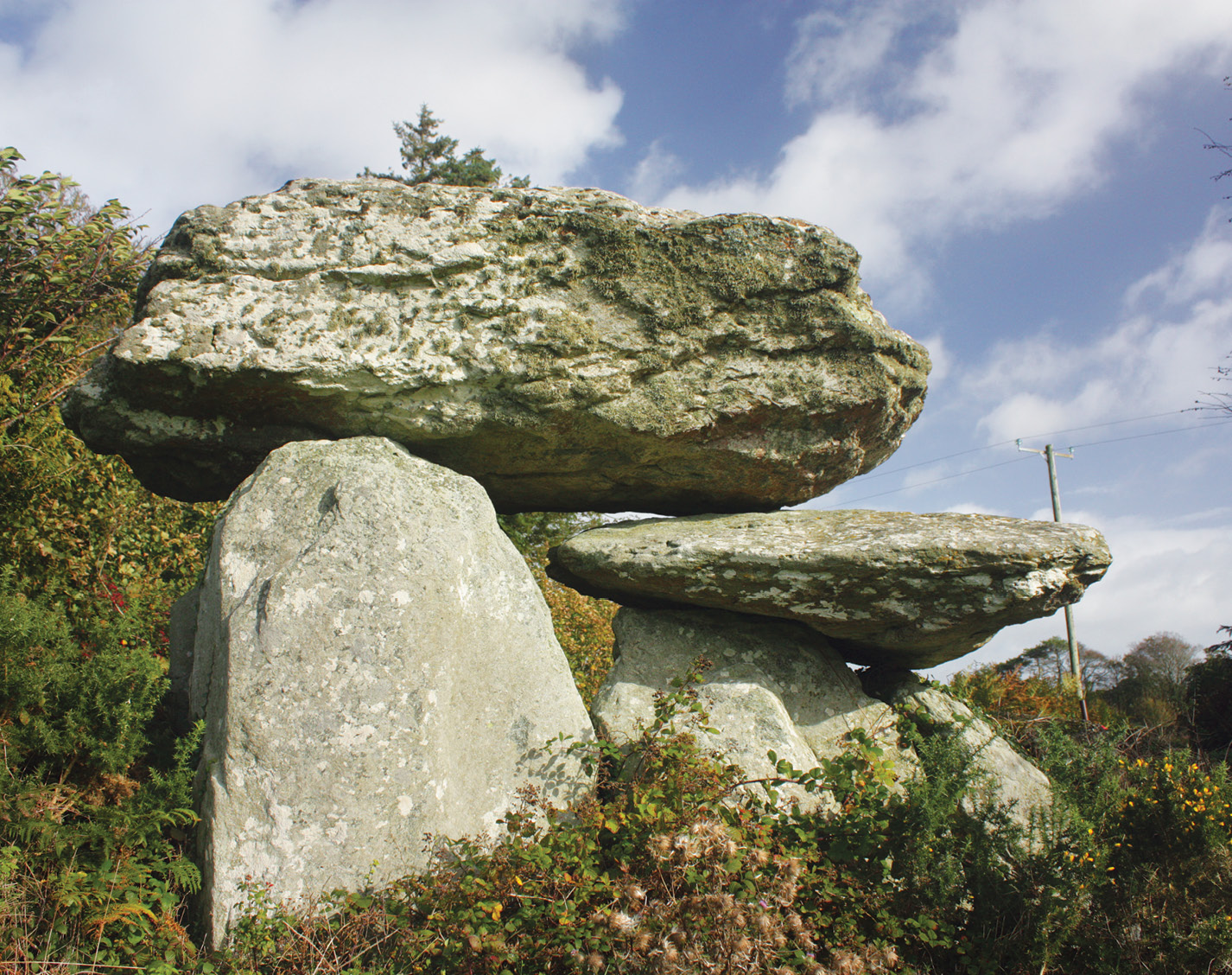 LEFT Knockeen in Co. Waterford has double capstones, impressively stepped.