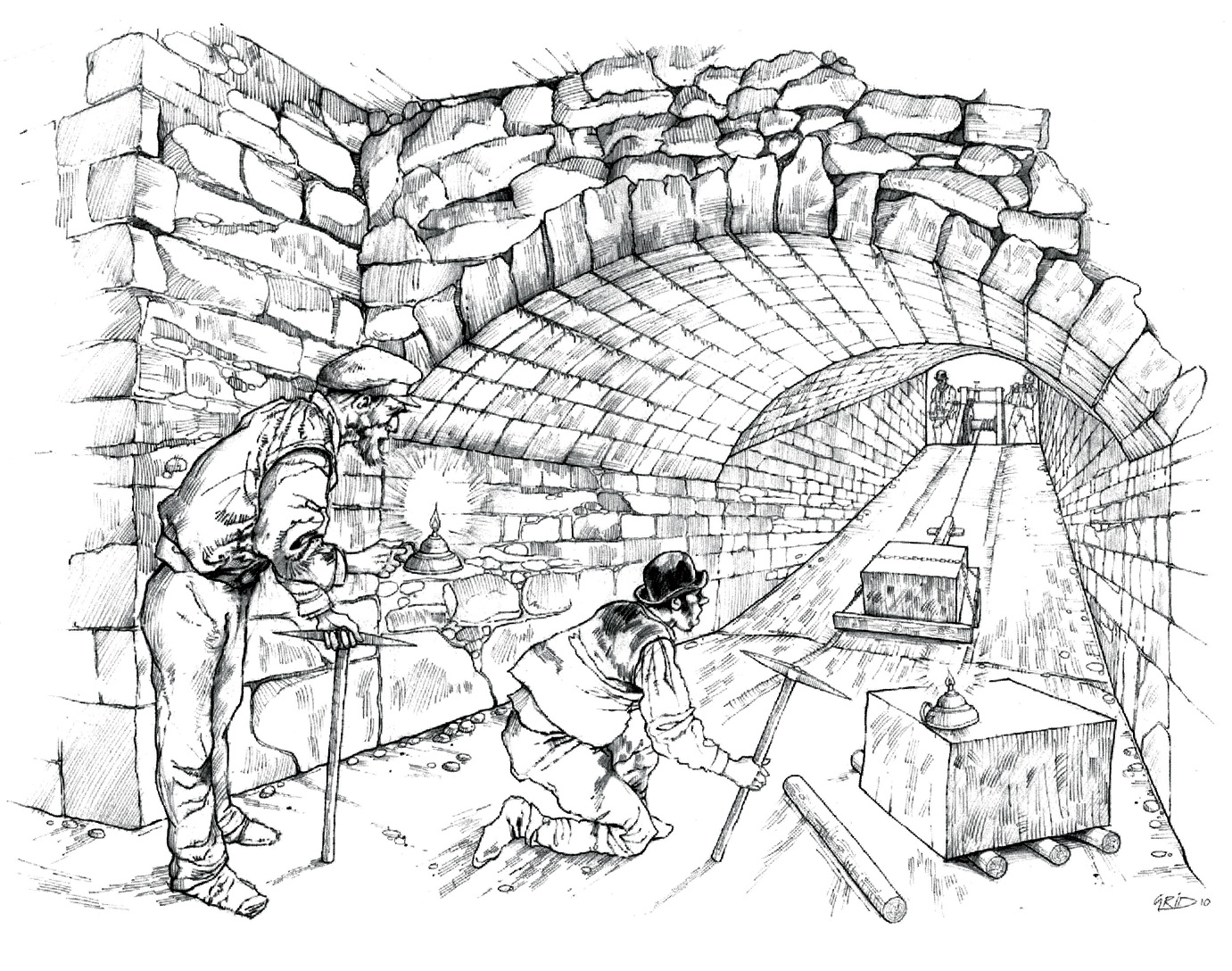 above Light at the end of the tunnel? Mining at Combe Down petered out in the 1830s but the industry prospered elsewhere in Wiltshire.