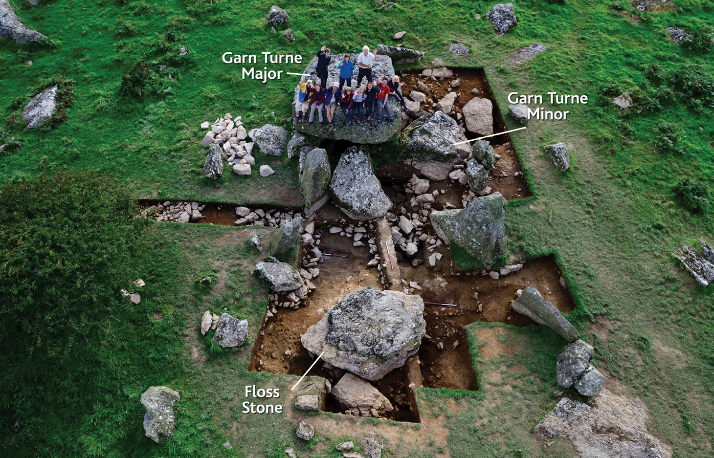 below A site to behold: the Garn Turne monuments were created from some of the many rocky outcrops speckling the Pembrokeshire landscape. Two such outcrops were transformed into dolmens (Garn Turne Major and Minor), while a third became the mysterious ‘Floss Stone’.
