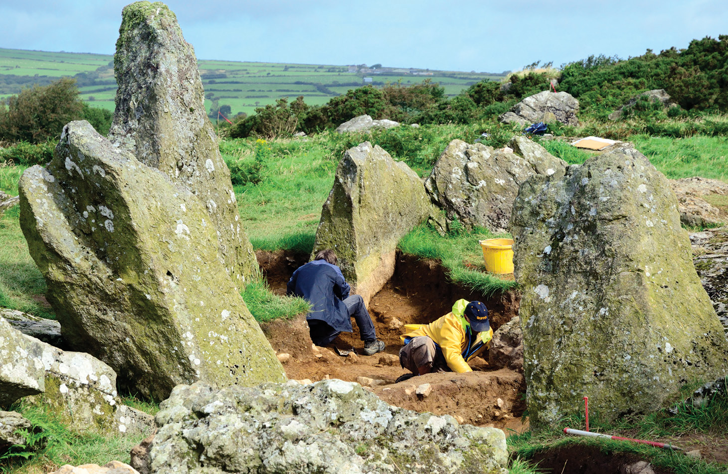 above Digging a dolmen: while previous projects have focused on the architecture or contents of these 6,000-year-old tombs, our investigation aims to unpick how they were put together.