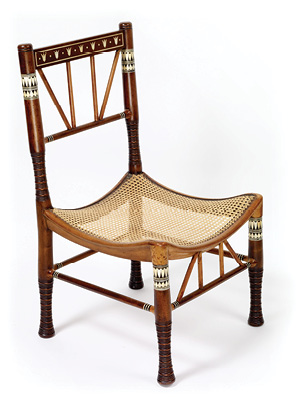 above William Holman Hunt, Egyptian Chair, 1857. Size: 84 x 44cm