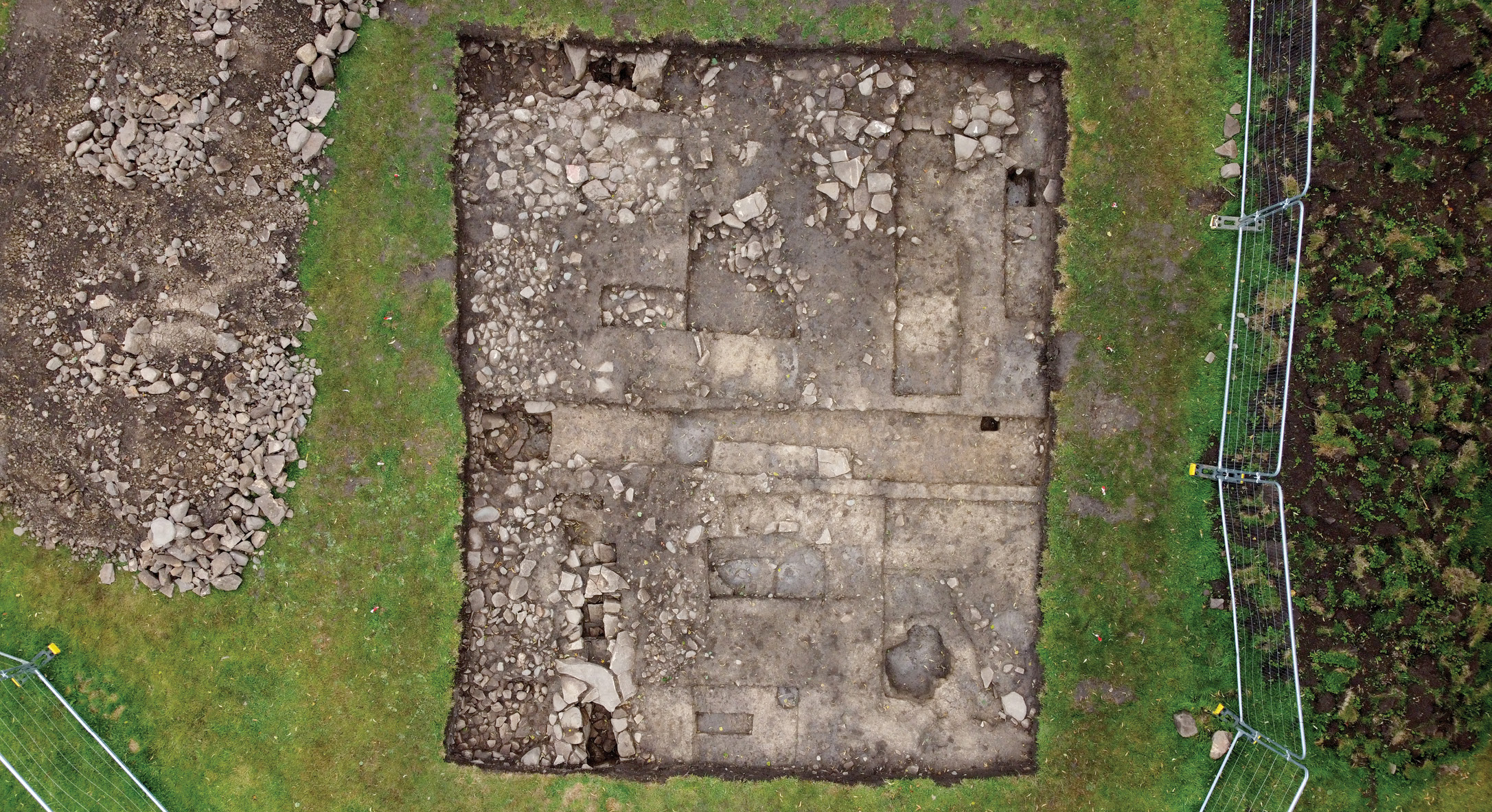 above At Corbridge, Trench 4 targeted an area where geophysics suggested kilns or ovens, and associated buildings.